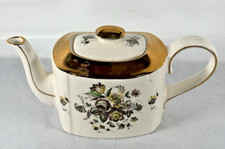 Arthur Wood England Small Teapot Floral Gold Trim Pat No 5462 Vintage