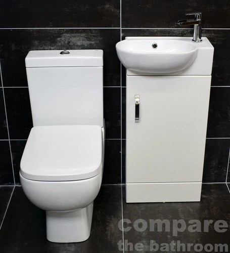 450mm cloakroom vanity unit - cloakroom,