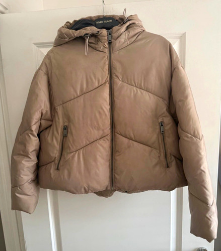 Zara womens beige hooded - womens,