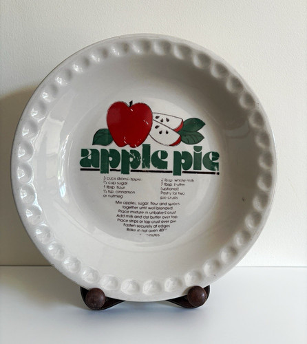 Vintage ceramic apple pie - vintage,
