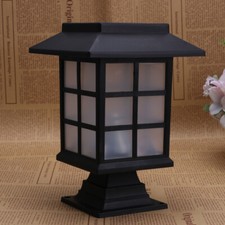 2 Pcs Black Gate Post Light