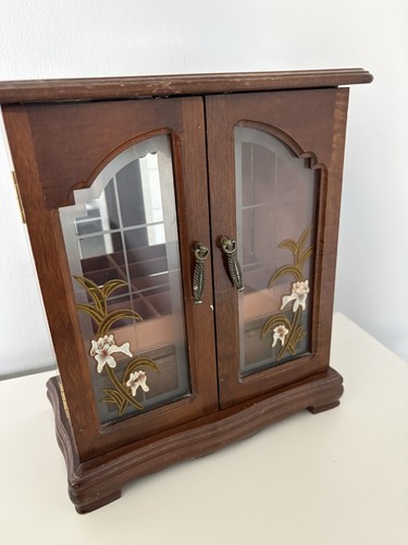 Vintage large wooden wardrobe - wooden,