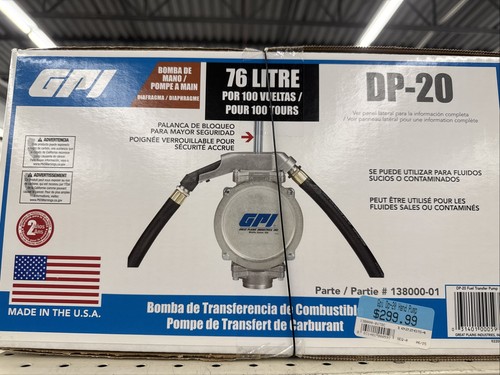 Gpi fluid fuel transfer hand - gpi,