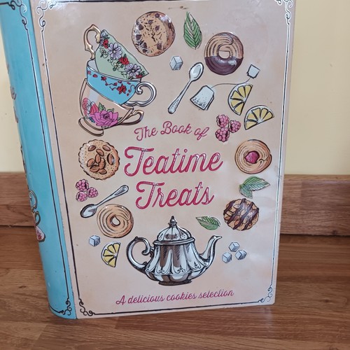 Empty teatime treats tin like - tin,