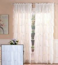 63" Ruffled Layered Curtain