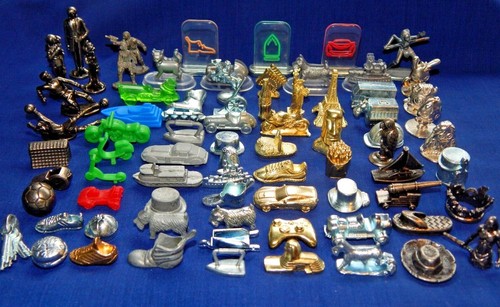 Monopoly pieces tokens gold - monopoly,
