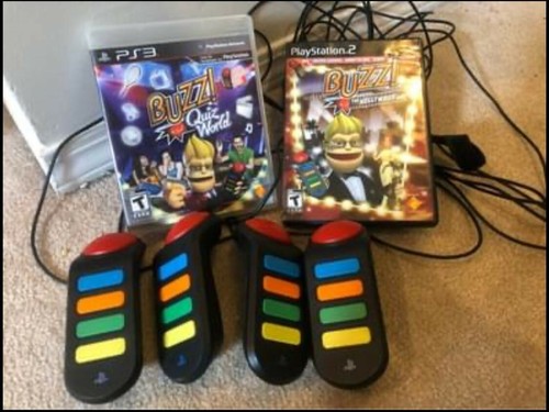 Buzz game ps3 with buzzers - game,