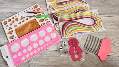 Paper quilling kit with - paper,