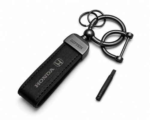 Honda keyring keychain leather - honda,