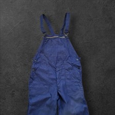 mens vintage navy Herringbone twill French work dungarees, W38