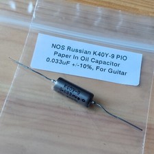 Vintage NOS Russian K40Y-9 Paper in oil PIO Cap Capacitor 0.033uF For Guitar