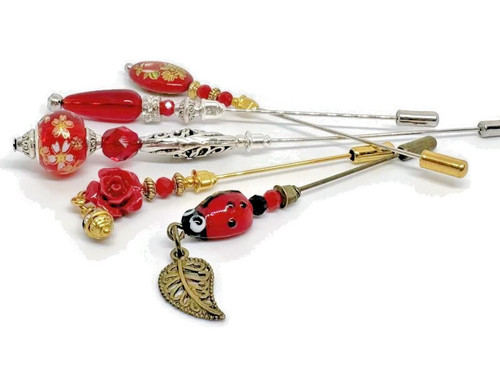 Handmade hat pins hijab - 5,