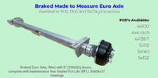 Braked alloy Trailer Axles Up to 1500 Kg Genuine Euro Axle