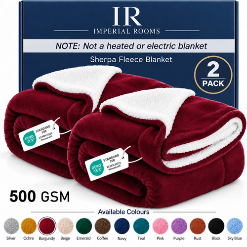 500 gsm sherpa fleece - fleece, blanket