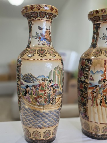 Pair chinese satsuma - pair, style