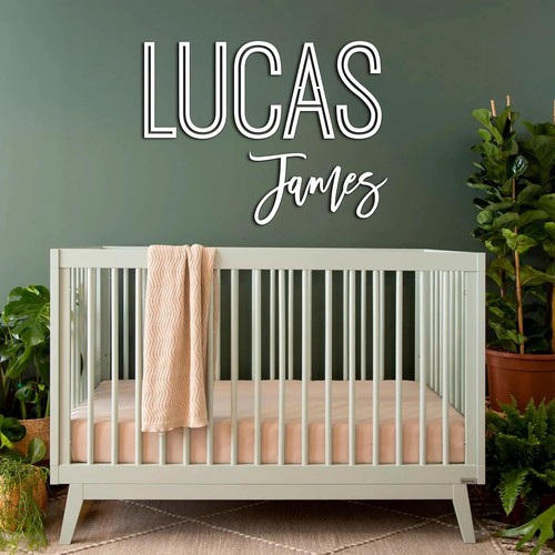 Wooden name sign baby nursery - wooden,