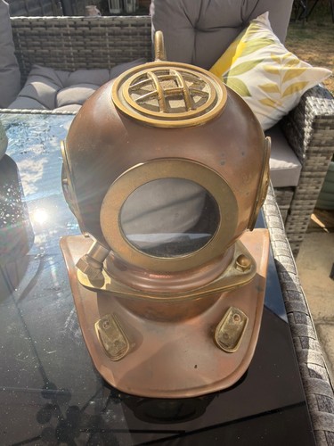 Copper brass divers helmet - brass,