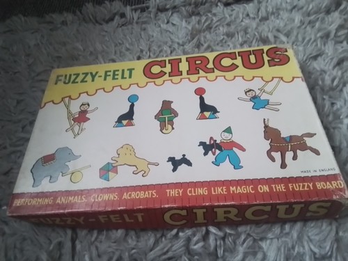 Vintage fuzzy felt circus - vintage,