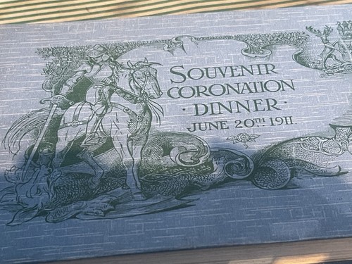 Souvenir coronation dinner - souvenir,