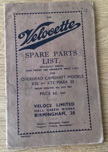 Velocette spare parts - velocette,
