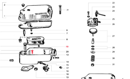 Vespa carb box engine - to,