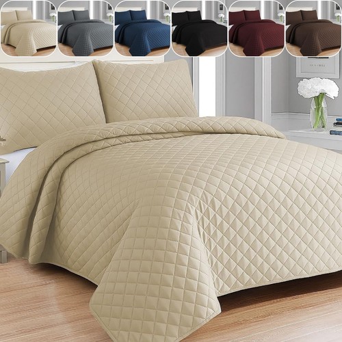 Piece quilted bedspread - bedspread, bed