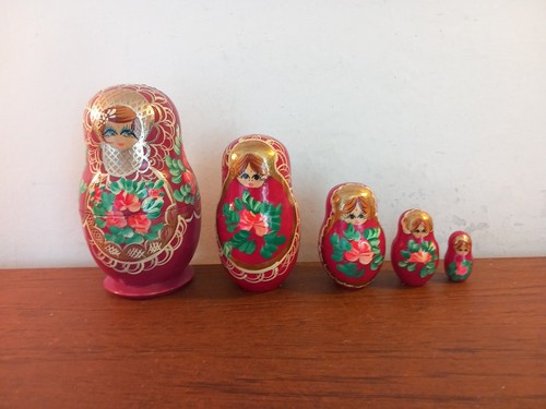 Vintage russian dolls - dolls, x5
