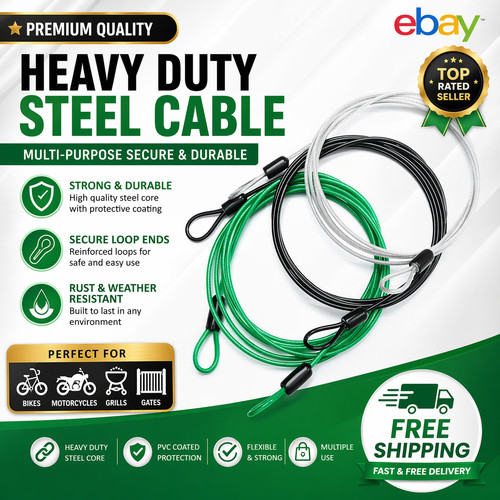 Bike rope steel cable - cable, lock