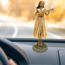 16cm Hawaiian Hula Girl Doll Collection Resin Statue for Bedroom Dresser