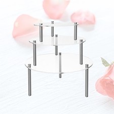  3 Layers Acrylic Cake Stand Round Cupcake Holder Shelf Stackable Detachable
