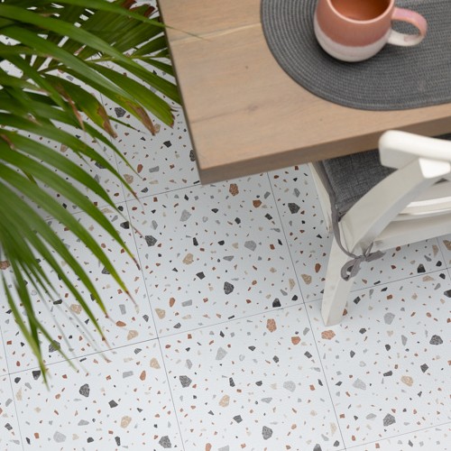 Floor pops terrazzo white - pops,