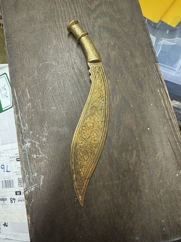 Antique vintage brass letter - brass,