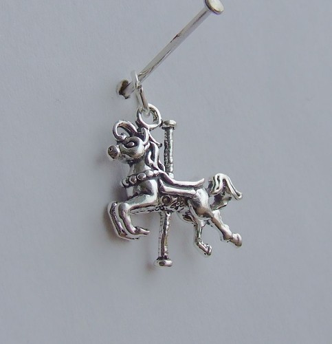 Carousel horse charm - 3d, 925