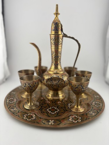 Vtg brass moroccan embossed - vtg,