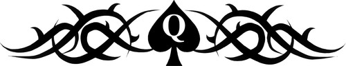 Queen spades tribal tattoo - queen,