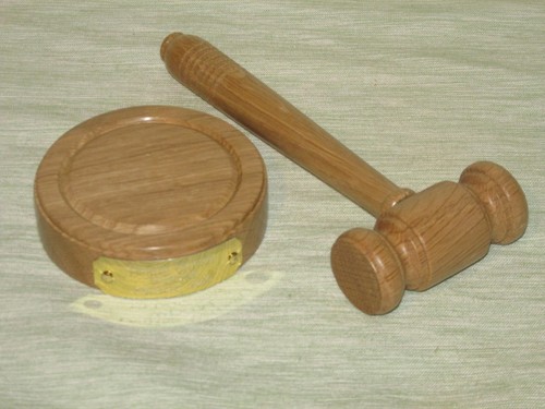 Small oak gavel block - small,