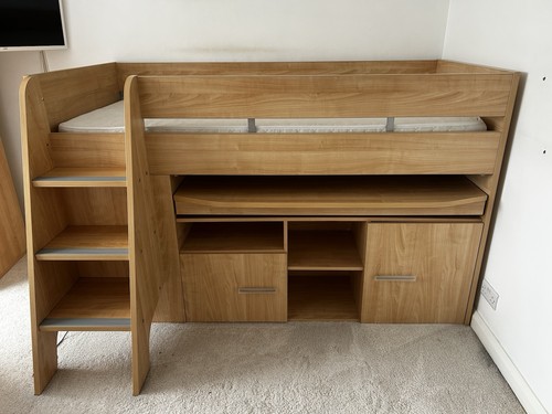 Child cabin bed with - bed, desk