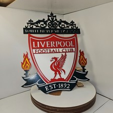 Liverpool FC Crest Wall Art | 3D Layered MDF Laser Cut Sign | LFC Gift Decor