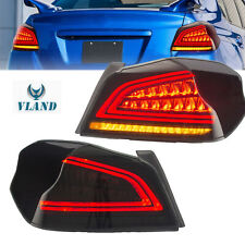 VLAND Smoked LED Tail Lights For 2014-21 Subaru WRX/WRX STI w/Sequential Signal