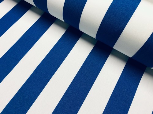 Royal blue striped dralon - blue,