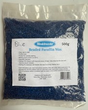 Blue Coloured Beaded Paraffin Wax For Candle Making - 500g