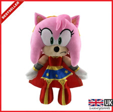 Sonic the Hedgehog Wonder Woman Amy Rose Superhero DC Plushie Stuffed Kids Toy🔴