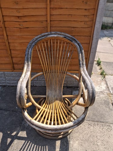 Rattan wicker swivel - wicker, armchair