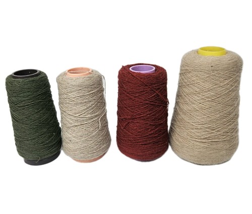 Knitting wool yarn cone - cone, cream