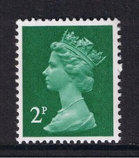 SG X926 GB QEII Machin Definitive Stamp 2p Myrtle-Green PP MNH