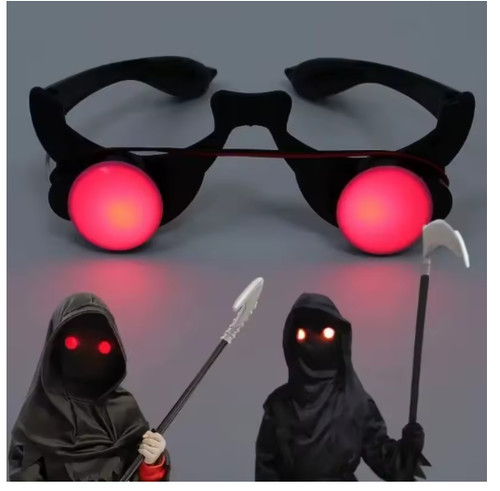 Led red eye glasses - glasses, halloween
