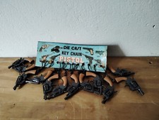 VINTAGE 80 S SNUB NOSE REVOLVER CAP GUN DIE CAST KEY CHAIN PISTOL NEW *12