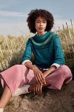 Seasalt Women's Regular Spruce Frost Mohair-Blend Fair Isle Jumper Swirling Lake