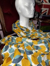 Seasalt Women's Scarf. Lemon Pattern. Stocking Filler.