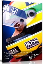 Ayrton Senna Quote F1 Canvas Wall Art Picture Print